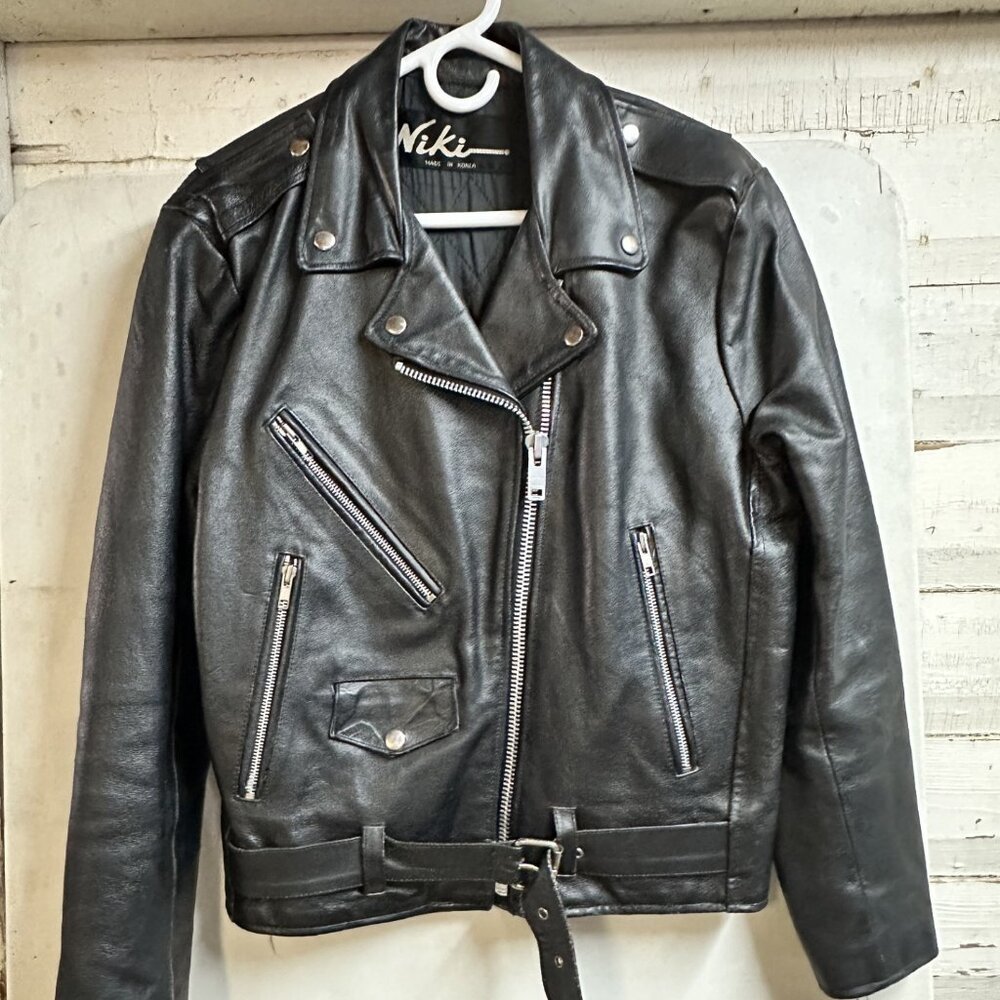 Men's Niki Leather Biker Jacket